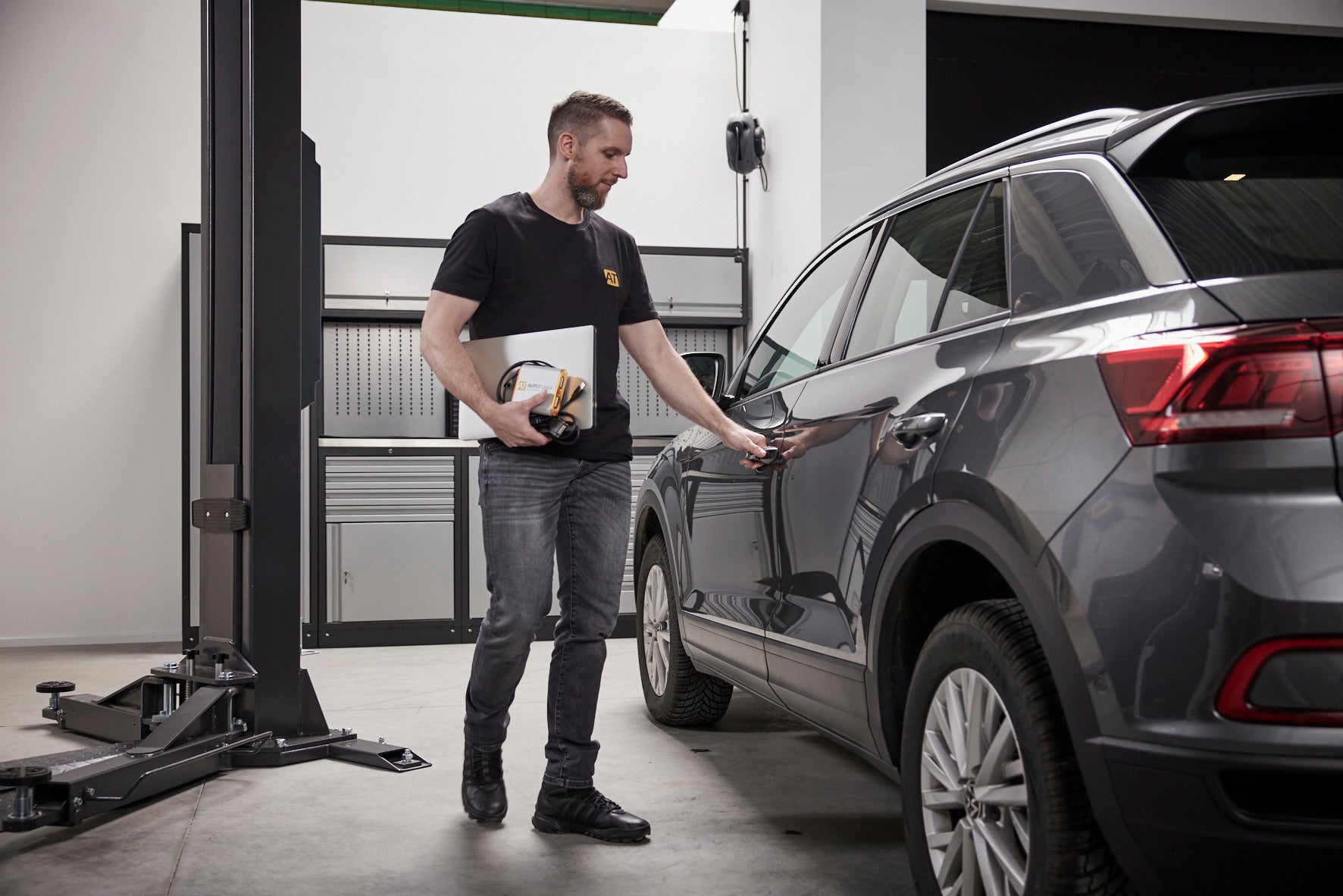 Man opening car door 